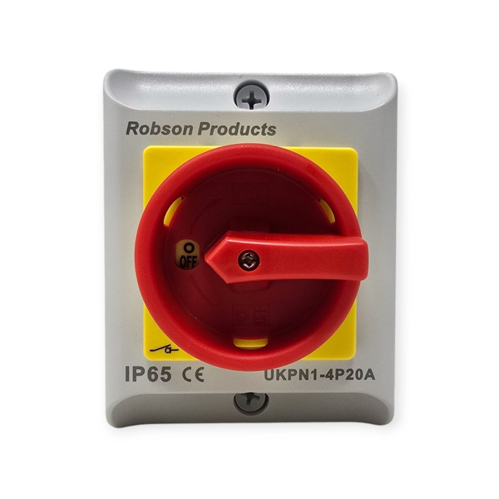 20A 4 Pole Rotary Isolator Switch Wall Mount IP65